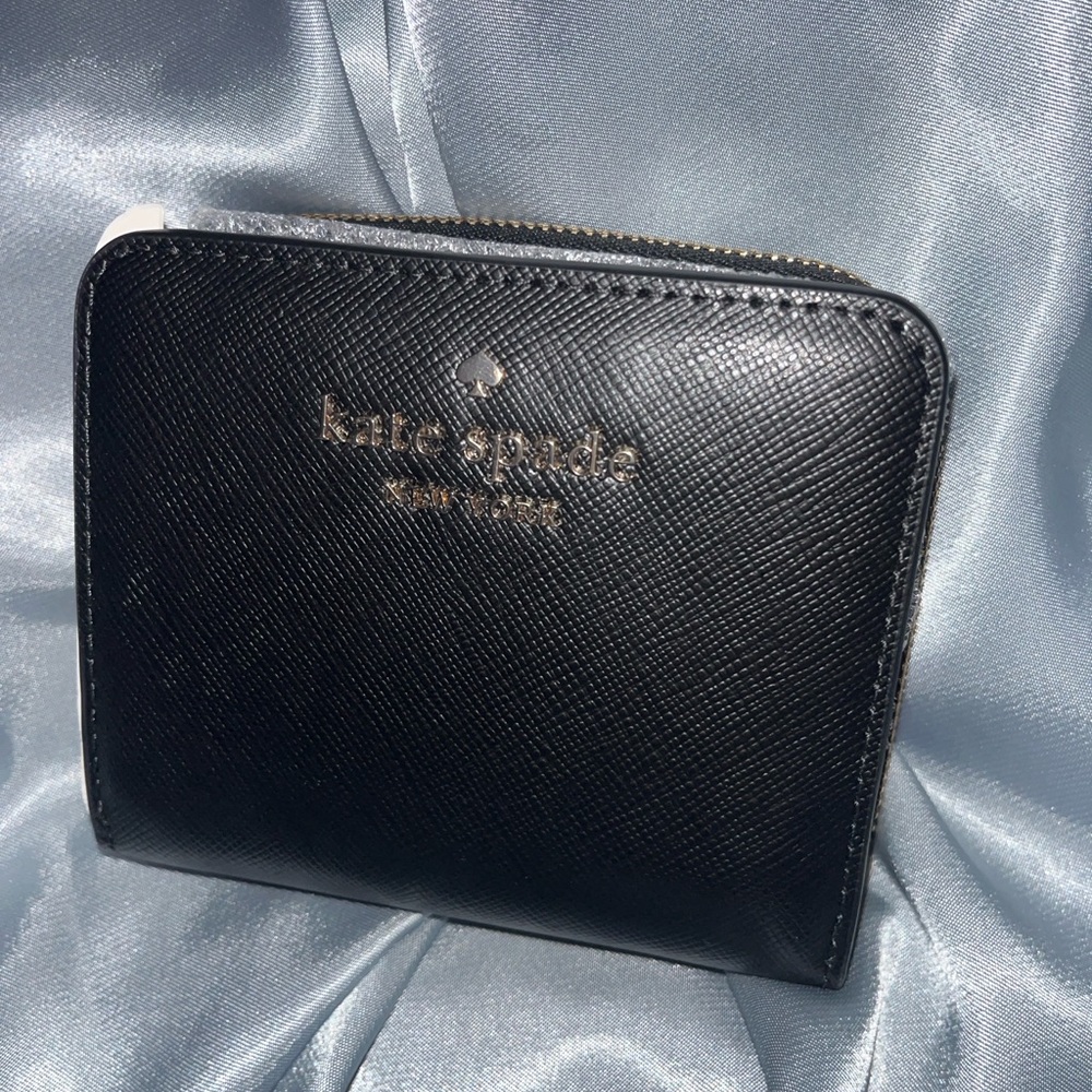 New Kate Spade Staci Zip Bifold
Wallet Saffiano Black Leather - Picture 12 of 16